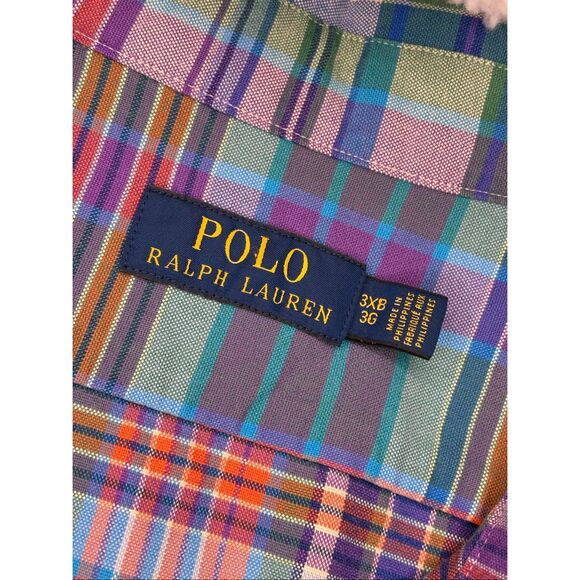 Polo Ralph Lauren colorful plaid cotton button down shirt - 3XB - Picture 3 of 6